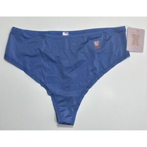 Savage x Fenty Ladies Women's Microfiber Thong Blue 1X New w Tags